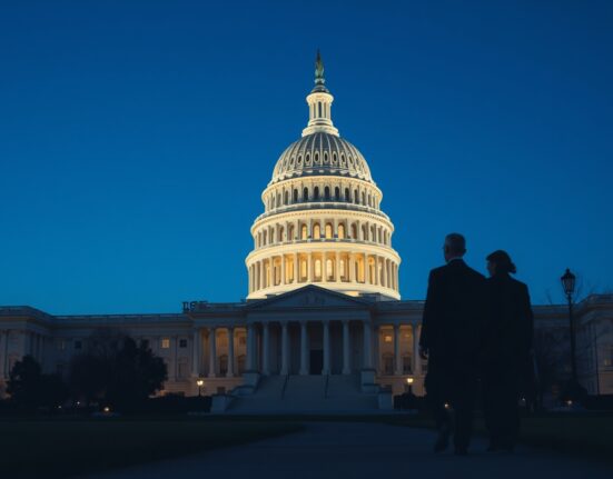 US Capitol building representing CLARITY Act cryptocurrency bill deliberation and delay in Senate.