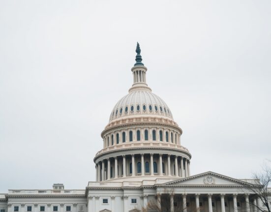 U.S. Capitol building under overcast sky, symbolizing legislative delay for the CLARITY Act