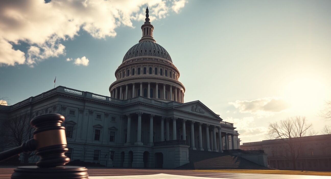 U.S. Capitol building on a sunny day, representing legislative action on the CLARITY Act.