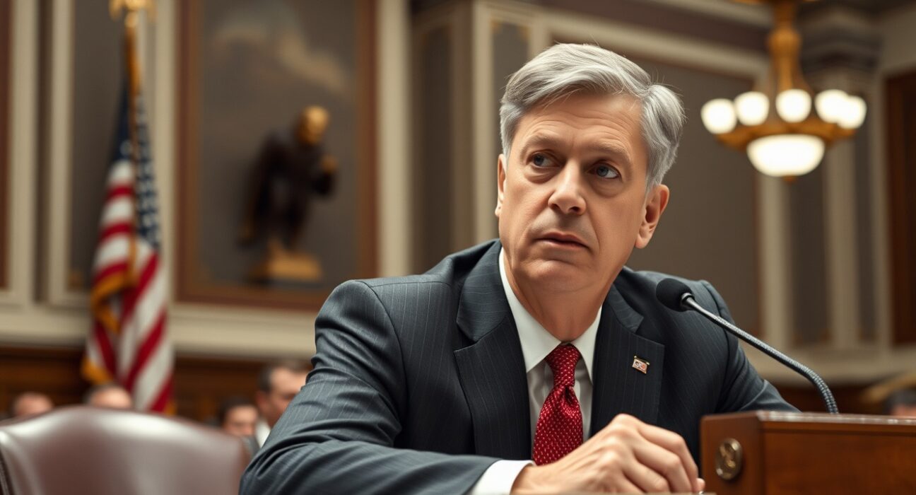 US Rep. French Hill speaking during a House Financial Services Committee hearing on crypto regulation
