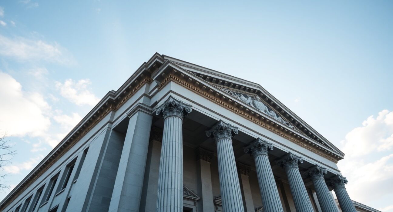 U.S. Treasury Building in Washington, D.C., on a clear morning, representing financial regulatory developments.