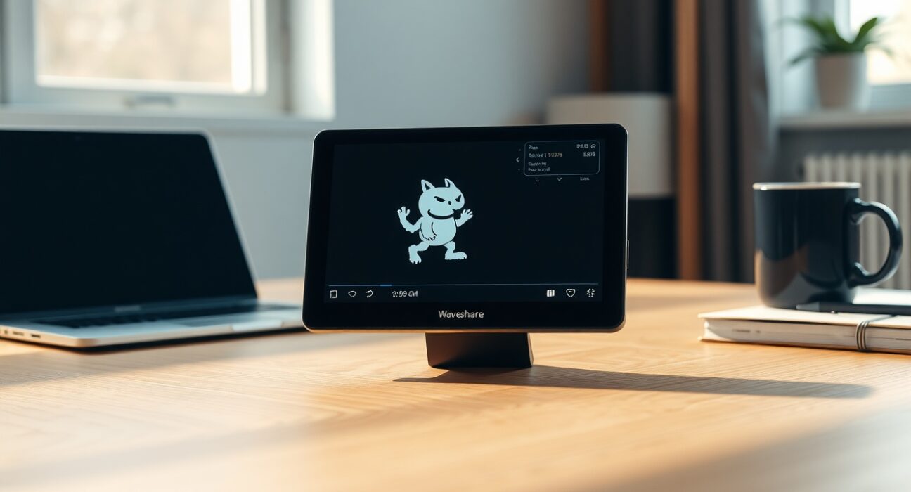Clawdmeter desktop display showing pixel-art Clawd animation and token usage charts