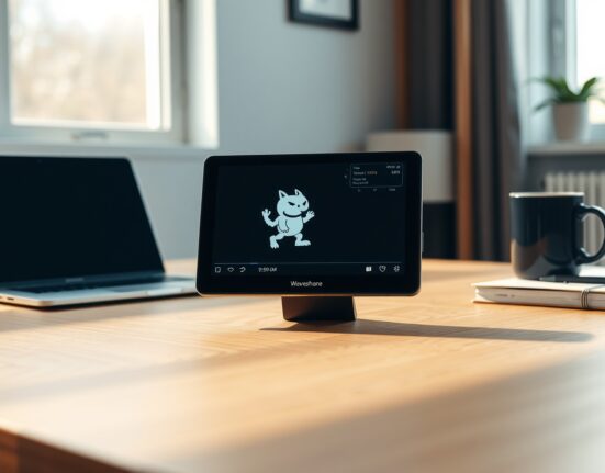Clawdmeter desktop display showing pixel-art Clawd animation and token usage charts