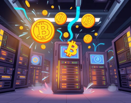 CleanSpark's revolutionary Bitcoin mining expansion with advanced mining equipment in vibrant data center