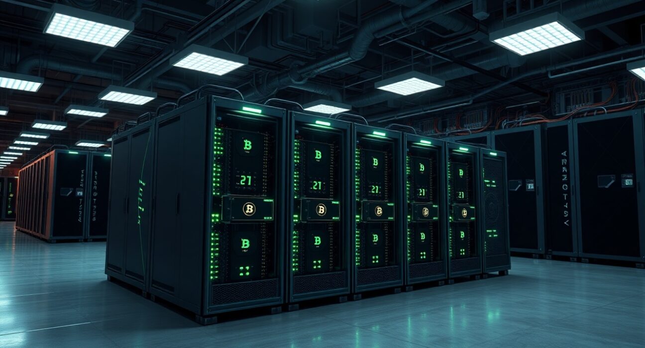 CleanSpark's industrial Bitcoin mining facility powering high-performance computing infrastructure