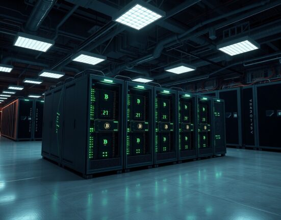 CleanSpark's industrial Bitcoin mining facility powering high-performance computing infrastructure