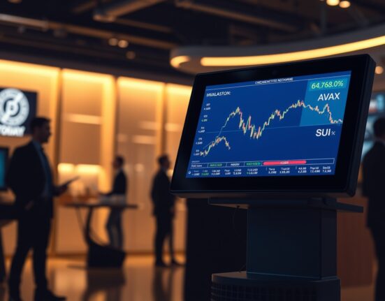 CME Group trading terminal displaying AVAX and SUI futures price charts for institutional cryptocurrency access.