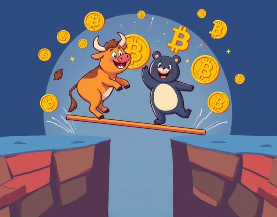 A cartoon illustrating the crucial CME Bitcoin futures gap with market characters reacting.