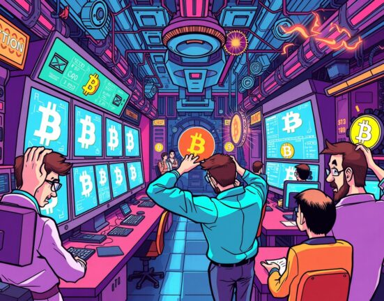 CME Bitcoin futures trading halted on chaotic trading floor with frozen screens