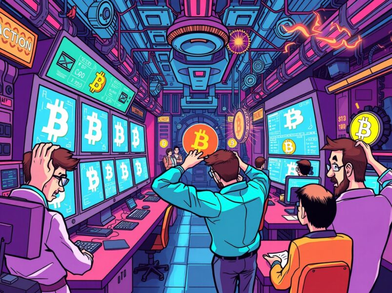 CME Bitcoin futures trading halted on chaotic trading floor with frozen screens