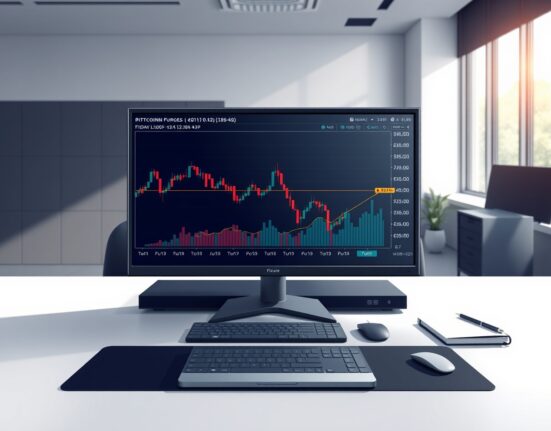 Analysis of the CME BTC futures price gap on a professional trading desk chart.