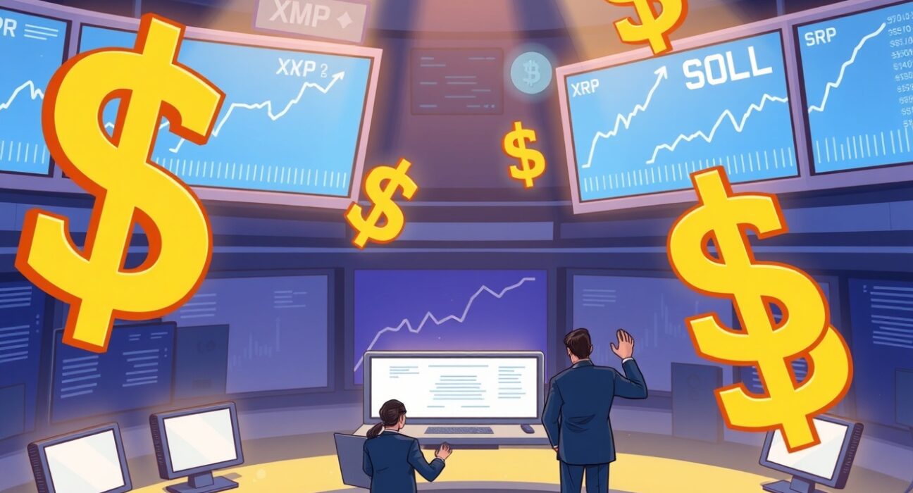 Chart showing a significant rise in CME crypto futures for XRP and SOL, indicating robust institutional interest and market growth.