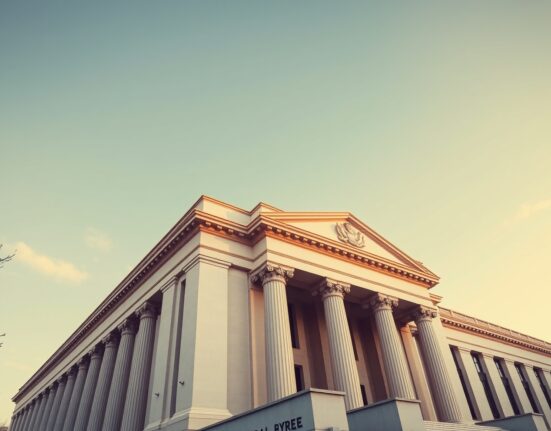 Exterior of the Federal Reserve building in Washington, D.C., under a clear afternoon sky.
