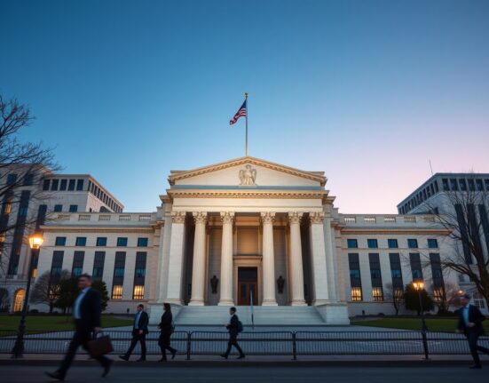 The Federal Reserve building in Washington D.C. representing the March 2025 interest rate decision.