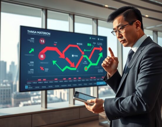 Financial analyst reviewing CNY capital flow divergence data on trading floor display showing safe haven status analysis