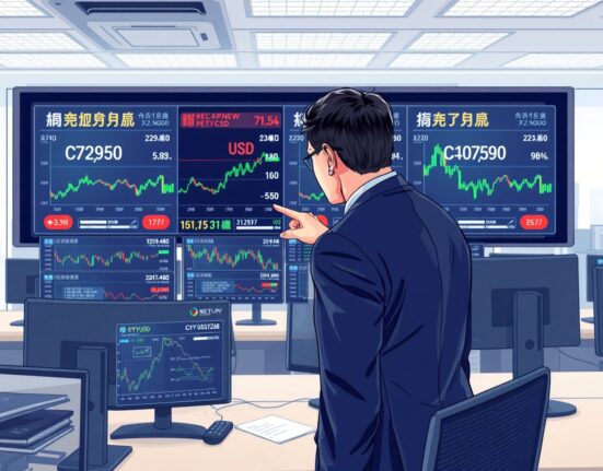 Financial analyst examines CNY exchange rate charts showing PBOC fixing impact on renminbi stability.