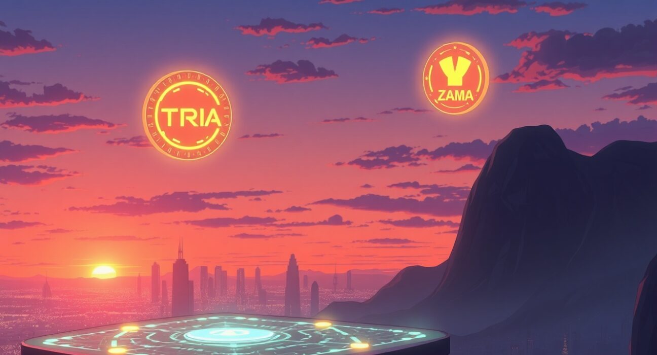 Coinbase exchange roadmap expansion with TRIA and ZAMA cryptocurrency tokens for enhanced privacy and AI functionality