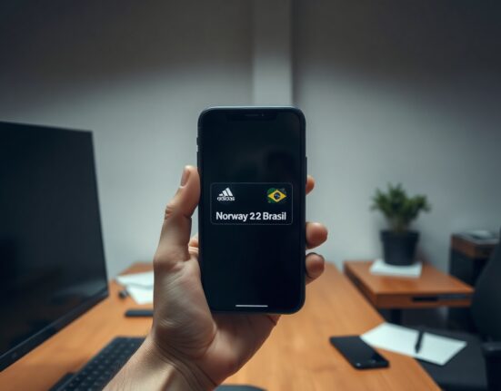 Smartphone showing a false AI-generated World Cup notification from Coinbase