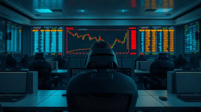 Empty crypto exchange workspace at dusk after a third-party analytics vendor data incident