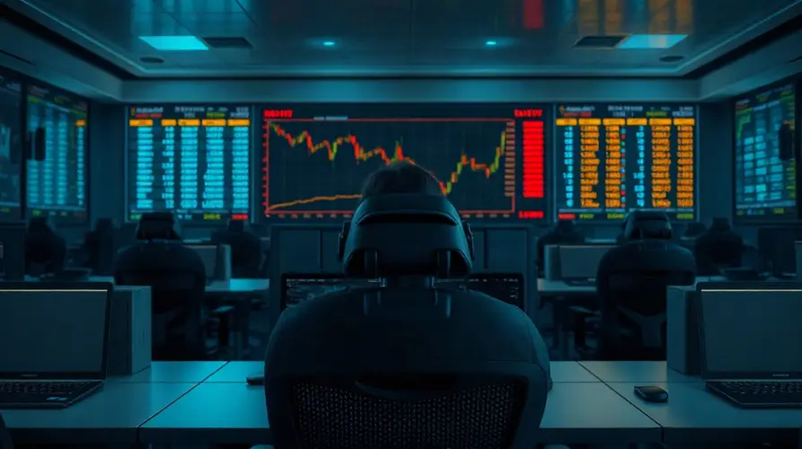 Empty crypto exchange workspace at dusk after a third-party analytics vendor data incident
