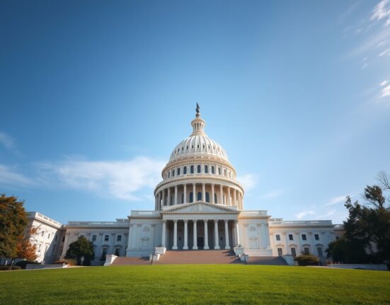 United States Capitol building on a sunny day, symbolizing legislative progress on crypto regulation.