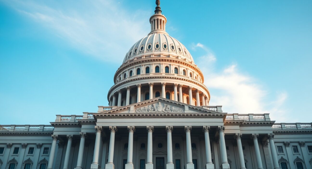 US Capitol building exterior on a clear day, symbolizing the legislative process for the CLARITY Act.
