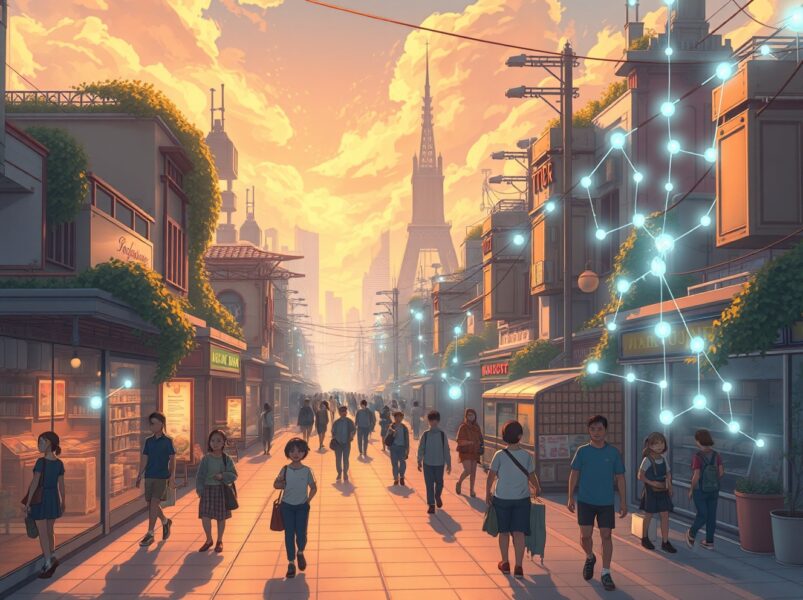 Coinbase CEO Brian Armstrong's vision of invisible daily cryptocurrency adoption integrated into modern life.