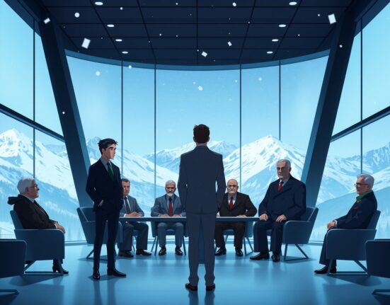 Coinbase CEO Brian Armstrong faces traditional bankers at the Davos Forum over crypto regulation.