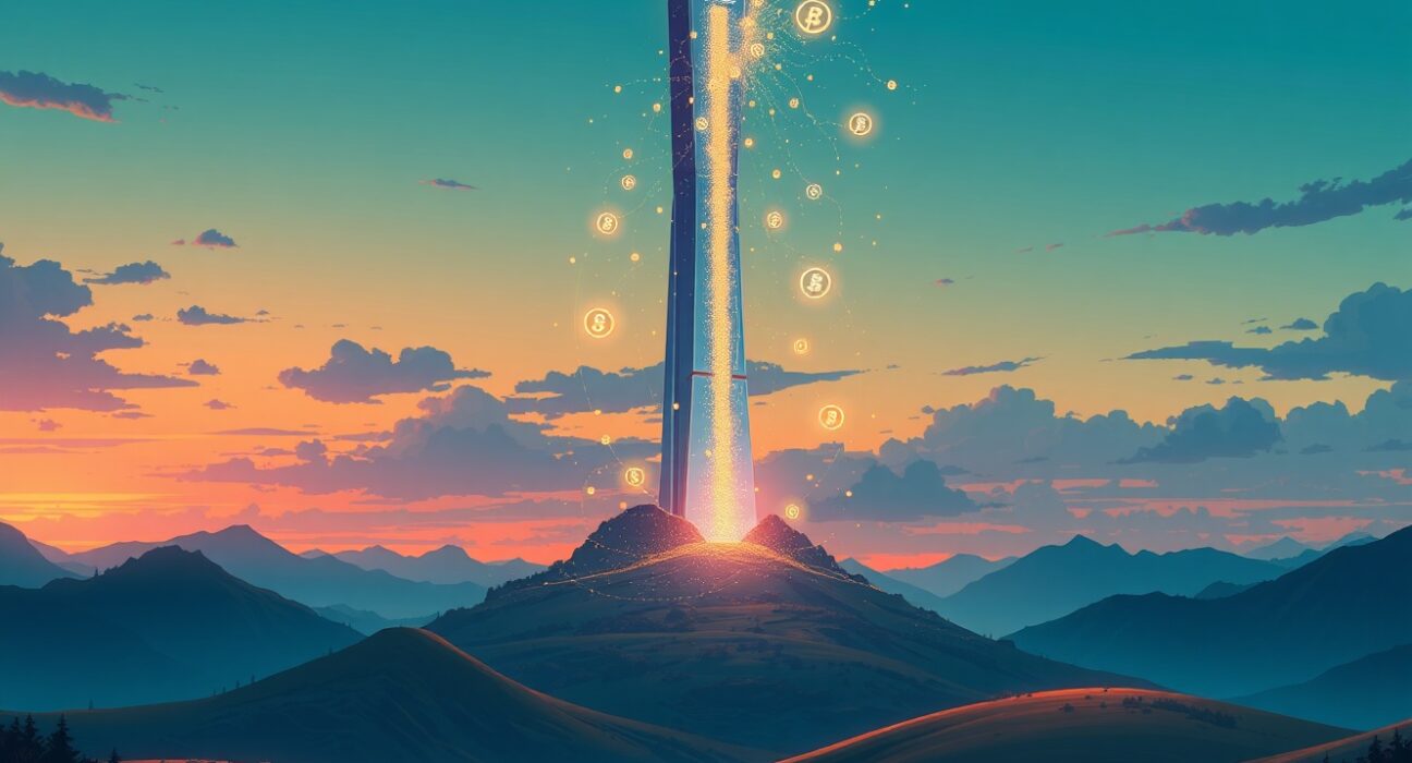 Visual metaphor for the significant decline in cryptocurrency executive wealth and market valuation.