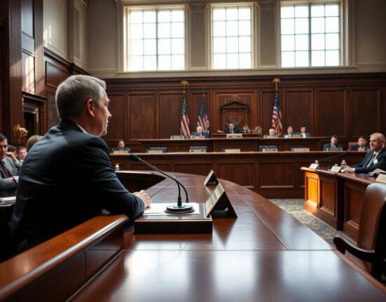 US Capitol hearing room with lawmakers and witness discussing cryptocurrency regulation