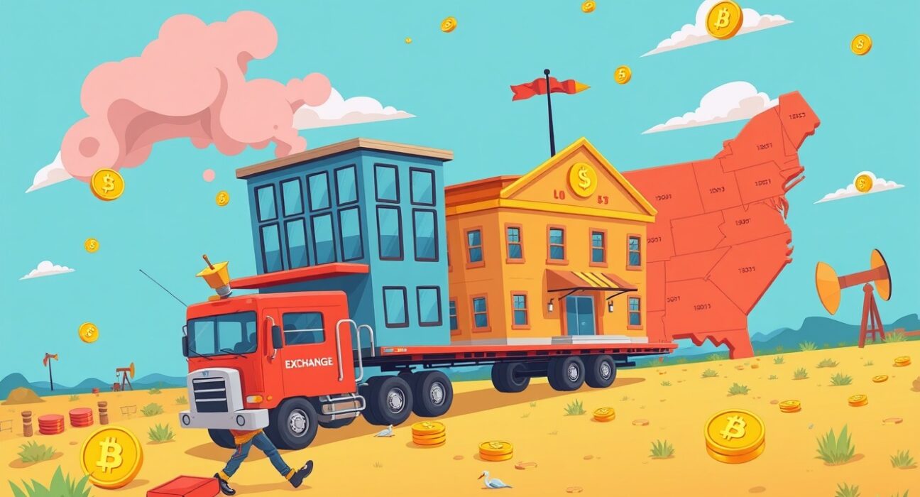 Coinbase corporate domicile relocation to Texas showing business growth opportunities