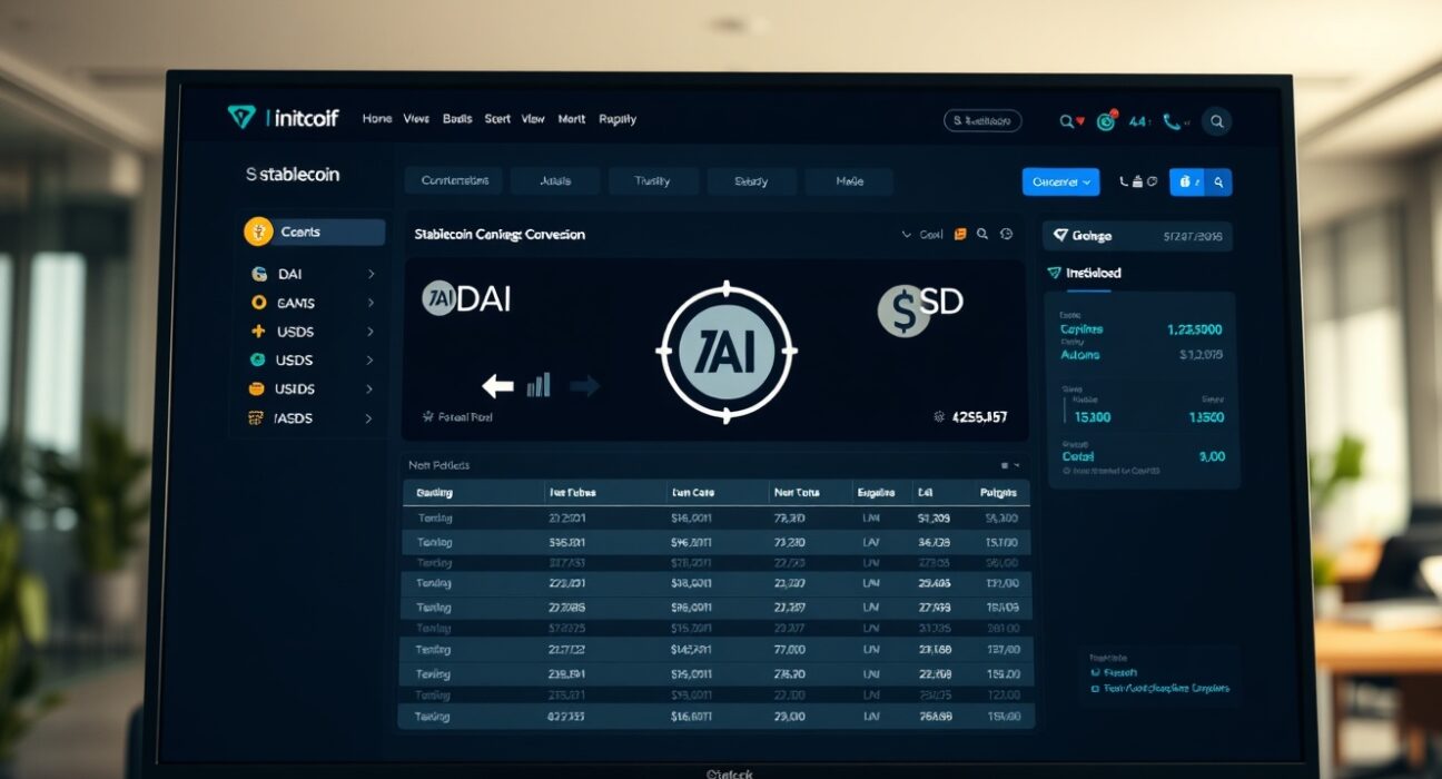 Coinbase exchange interface showing DAI to USDS stablecoin migration process for cryptocurrency users.