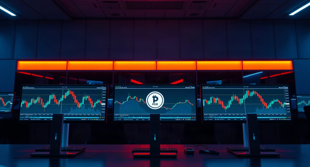 Coinbase trading interface showing delayed POD listing