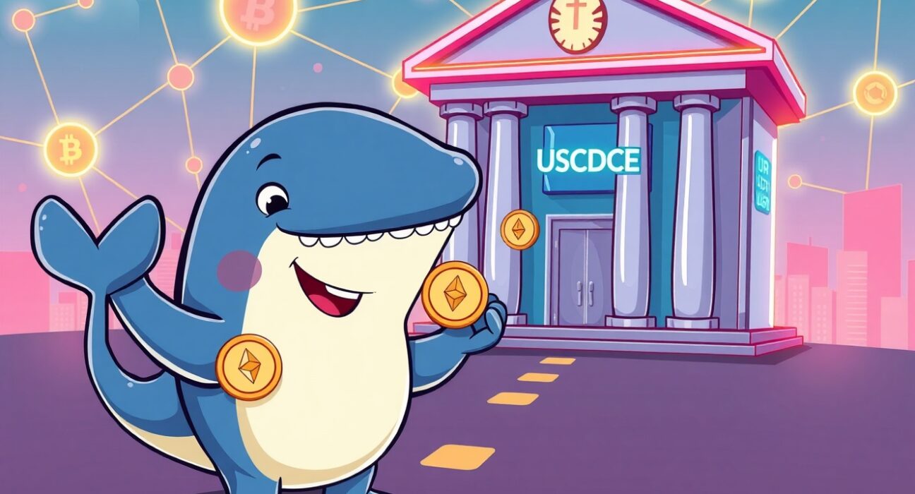 ETH-backed loans illustration showing cryptocurrency lending process between Ethereum and USDC