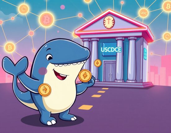 ETH-backed loans illustration showing cryptocurrency lending process between Ethereum and USDC