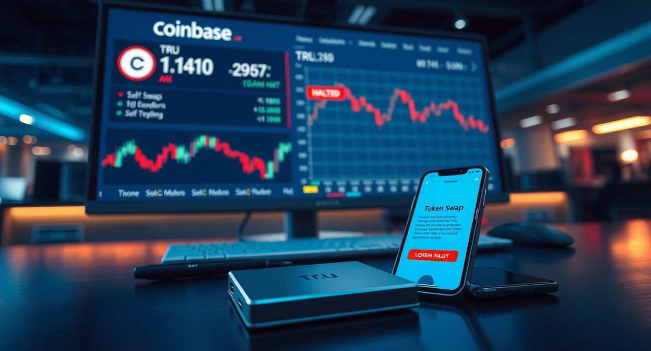 Coinbase halts TRU trading with a migration deadline of May 10, requiring self-custody wallet swap