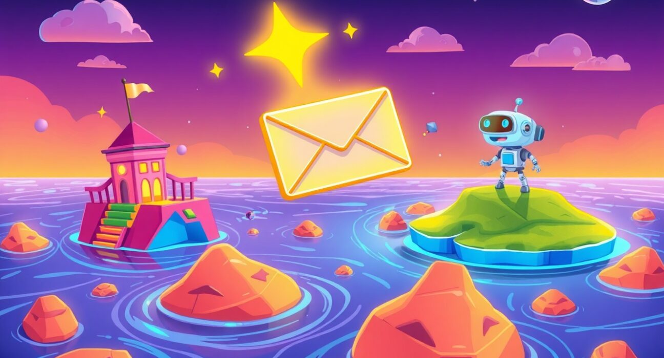 Cartoon illustration of Hyperlane's interoperability connecting blockchains on Coinbase exchange