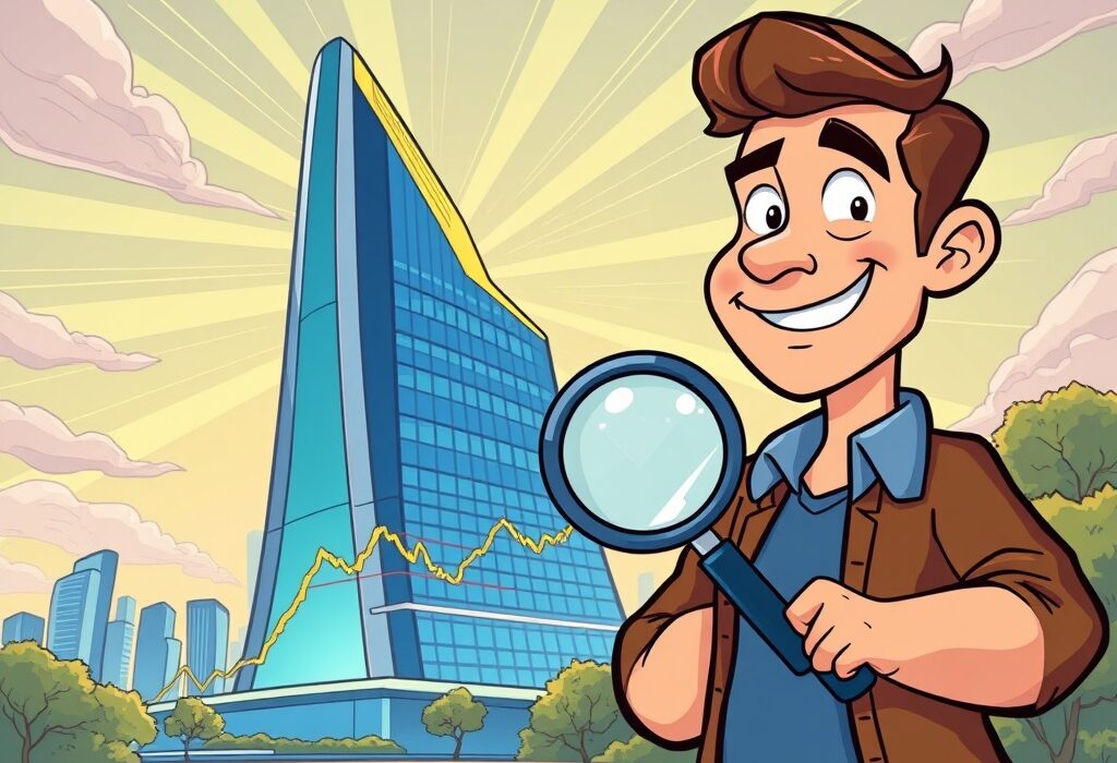 A cartoon image illustrating the potential for growth and an investment opportunity in Coinbase COIN stock amidst a market dip.