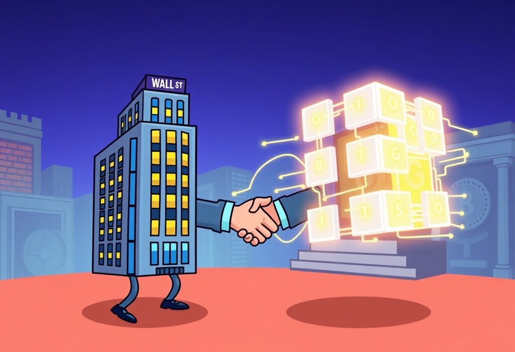 Illustrates the significant shift towards institutional crypto adoption as a traditional financial institution partners with a crypto platform.