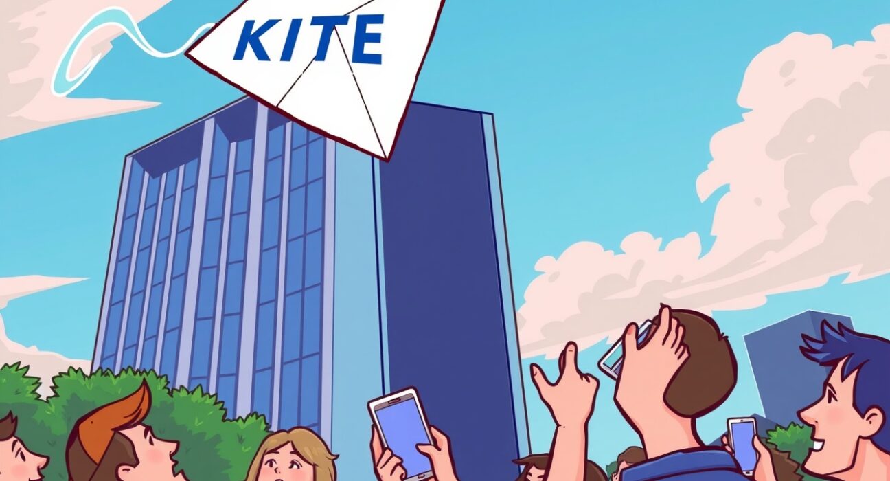 Excited investors celebrating the Coinbase KITE listing, symbolizing new market opportunities and digital asset growth.