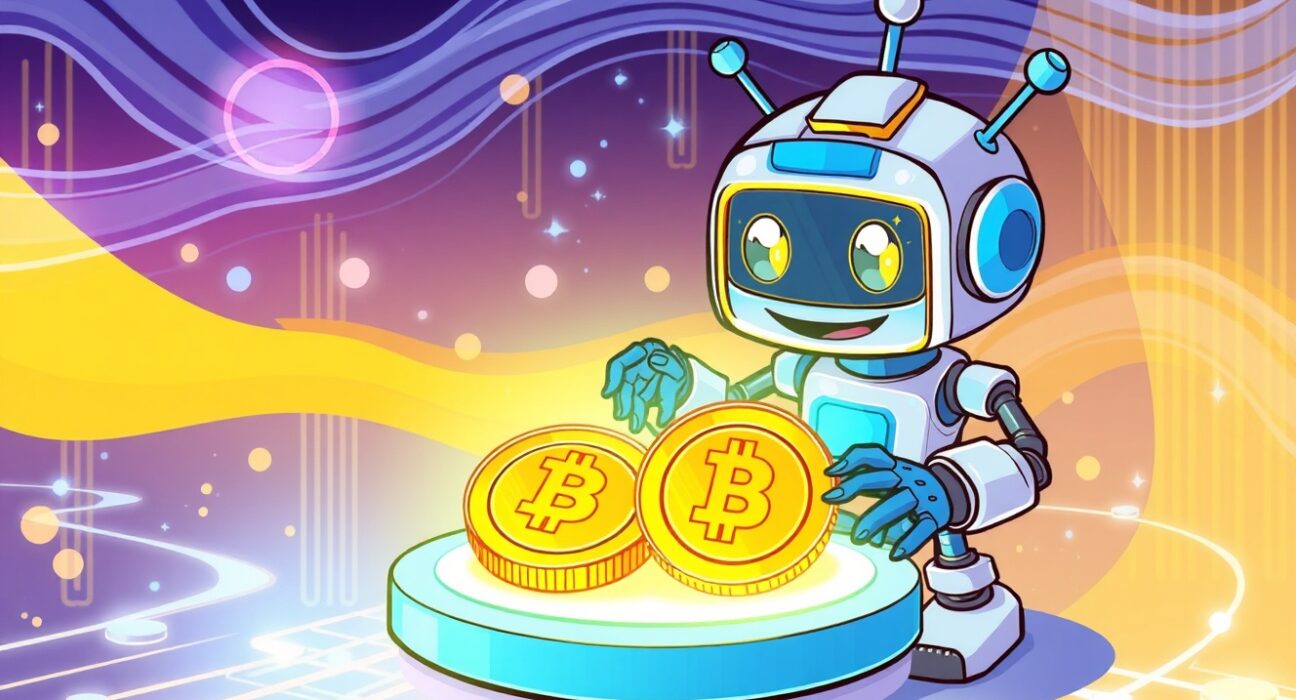 A vibrant cartoon illustrating the exciting Coinbase listing of new PLUME and JUPITER cryptocurrency tokens.