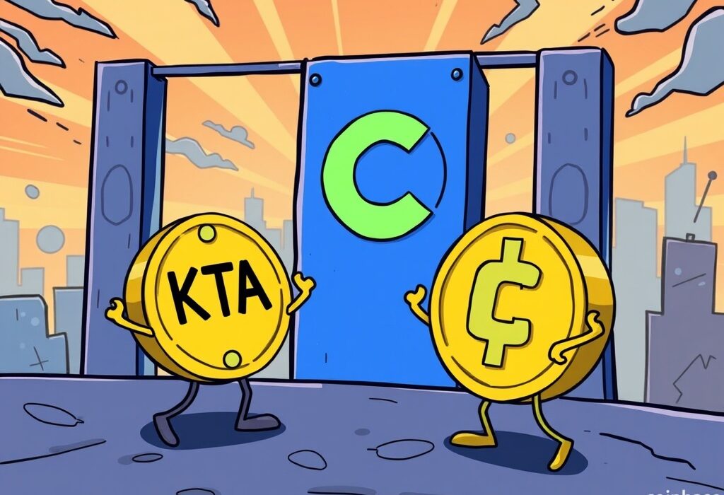 Cartoon illustration of new digital assets joining the Coinbase listing roadmap, symbolizing growth and new opportunities.