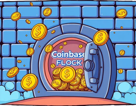 Illustration of SPX and FLOCK tokens entering Coinbase, symbolizing new Coinbase listings and trading opportunities.