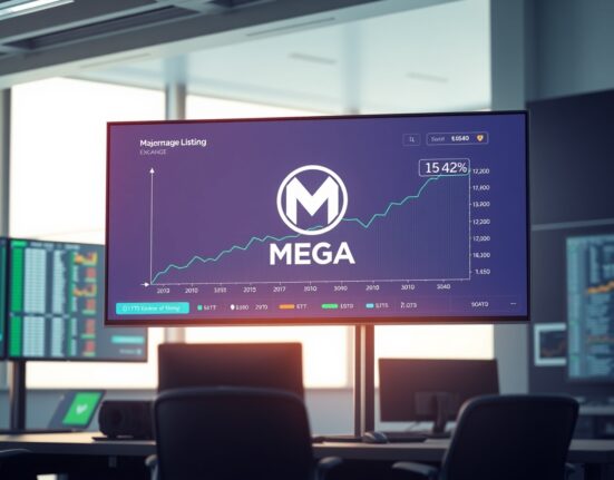 Coinbase lists MEGA token on its exchange platform, a major milestone for the cryptocurrency.