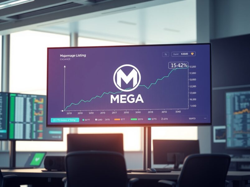 Coinbase lists MEGA token on its exchange platform, a major milestone for the cryptocurrency.