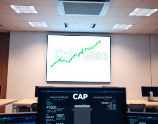 Coinbase exchange trading terminal displaying CAP token and upward chart trend
