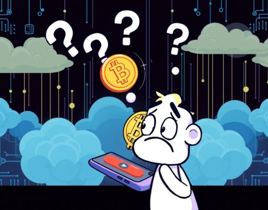 Confused investor watching Coinbase OpenSea SEA token announcement disappear from smartphone screen