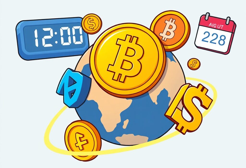 Cartoon illustration depicting new Coinbase perpetual futures listings for GMT, OMNI, and SNX launching globally.