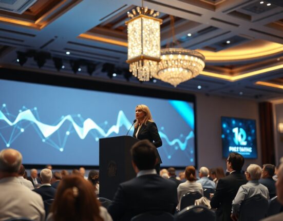 Coinbase VP Kara Calvert speaking at Consensus 2026 conference in Miami about crypto regulation
