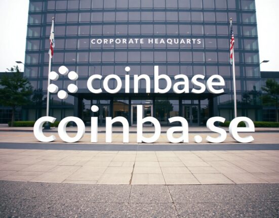 Exterior of Coinbase corporate headquarters in Oakland, California